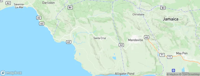 Santa Cruz, Jamaica Map