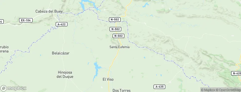 Santa Eufemia, Spain Map