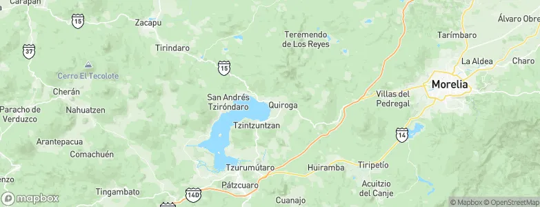 Santa Fé de la Laguna, Mexico Map