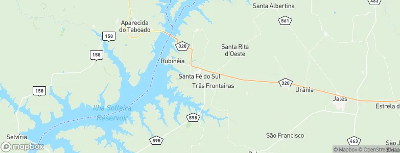 Santa Fé do Sul, Brazil Map