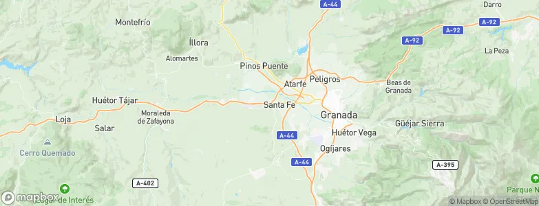 Santa Fe, Spain Map