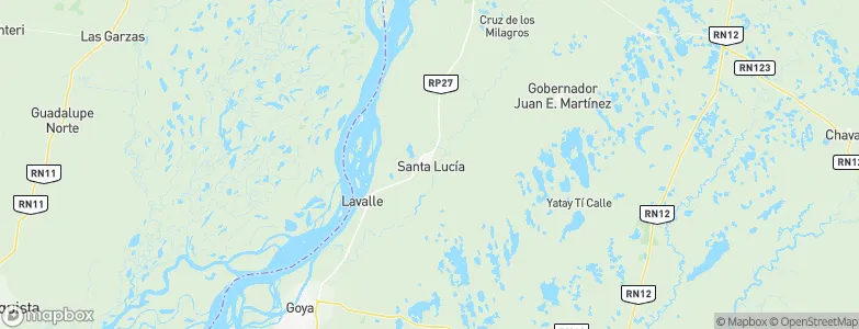 Santa Lucía, Argentina Map