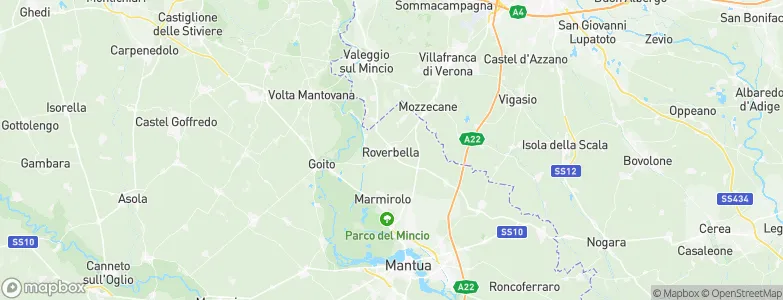 Santa Lucia di Roverbella, Italy Map