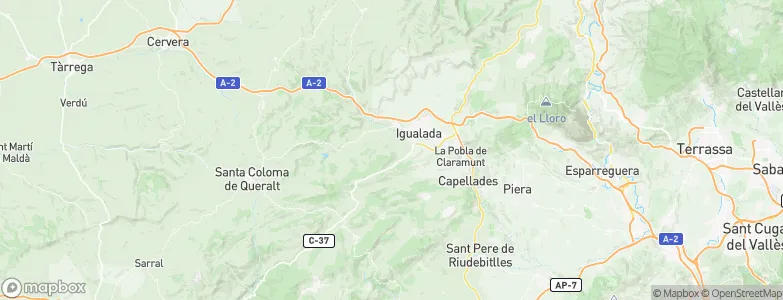 Santa Margarida de Montbui, Spain Map