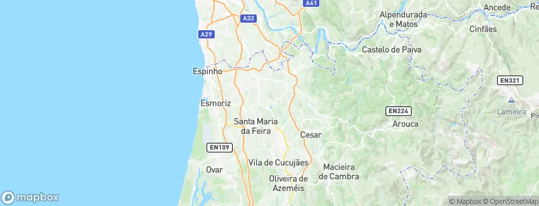 Santa Maria da Feira Municipality, Portugal Map