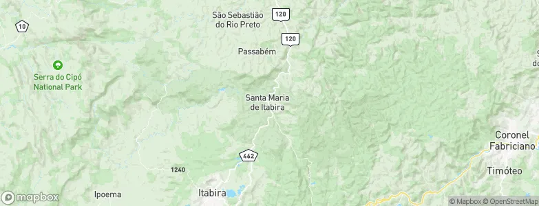 Santa Maria de Itabira, Brazil Map