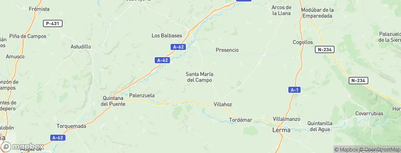 Santa María del Campo, Spain Map