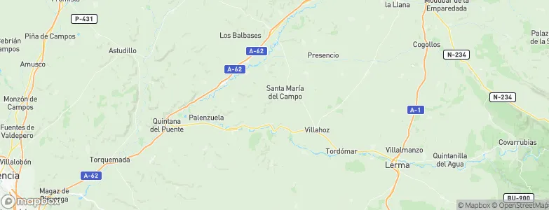 Santa María del Campo, Spain Map