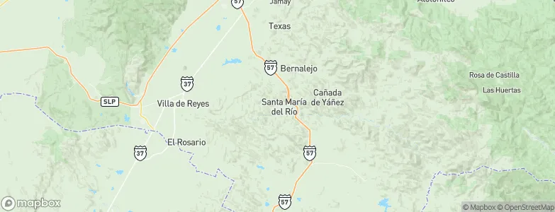 Santa María del Río, Mexico Map