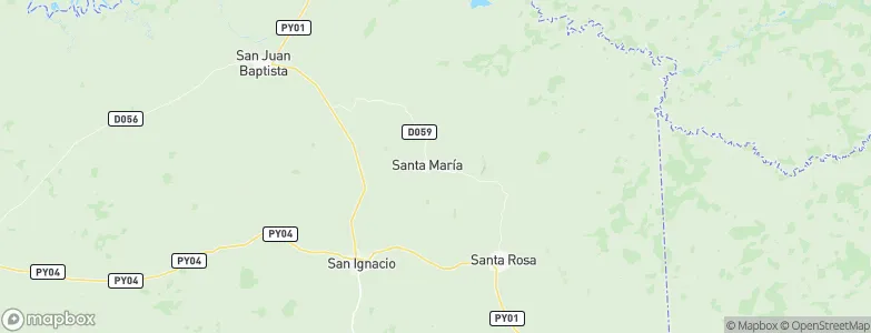 Santa María, Paraguay Map