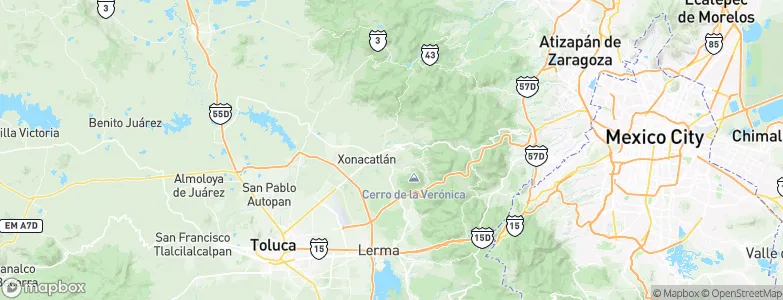 Santa María Zolotepec, Mexico Map