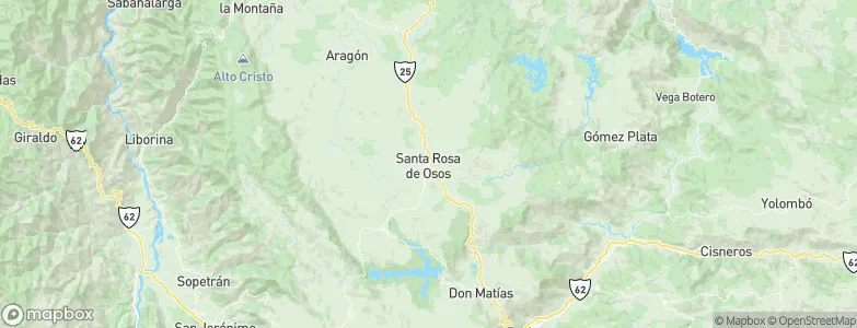 Santa Rosa de Osos, Colombia Map