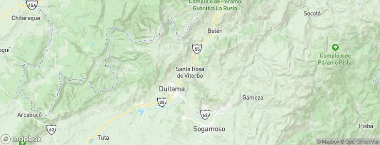 Santa Rosa de Viterbo, Colombia Map