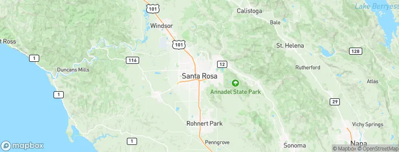 Santa Rosa, United States Map