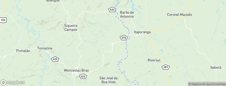 Santana do Itararé, Brazil Map