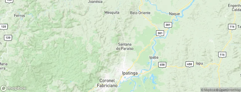 Santana do Paraíso, Brazil Map