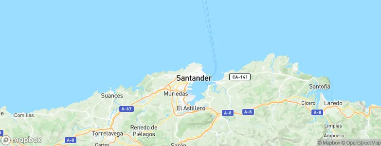 Santander, Spain Map