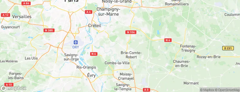 Santeny, France Map
