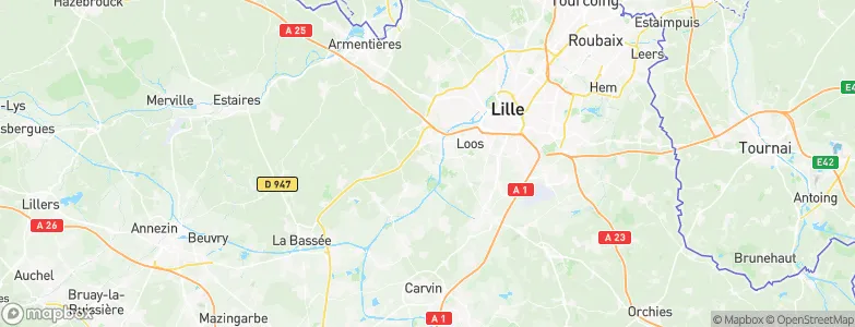 Santes, France Map