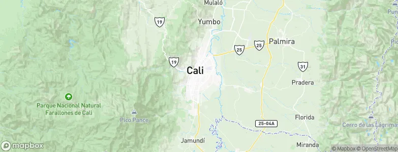 Santiago de Cali, Colombia Map