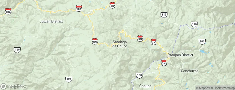 Santiago de Chuco, Peru Map