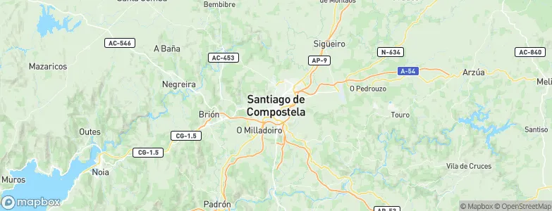 Santiago de Compostela, Spain Map