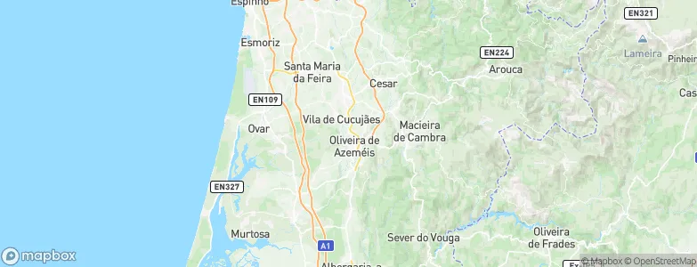 Santiago de Riba-Ul, Portugal Map