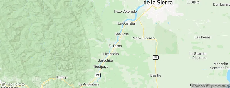 Santiago del Torno, Bolivia Map