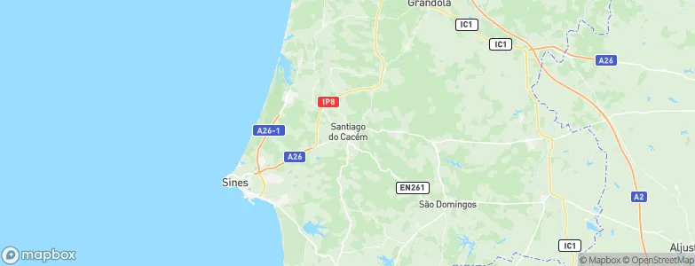 Santiago do Cacém, Portugal Map