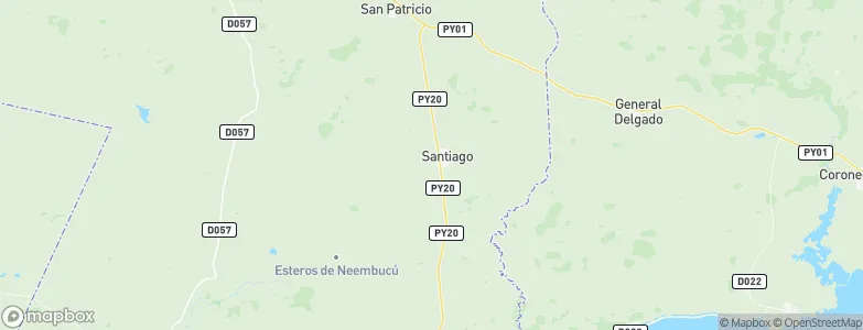 Santiago, Paraguay Map