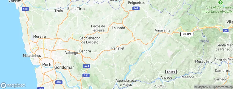 Santiago, Portugal Map