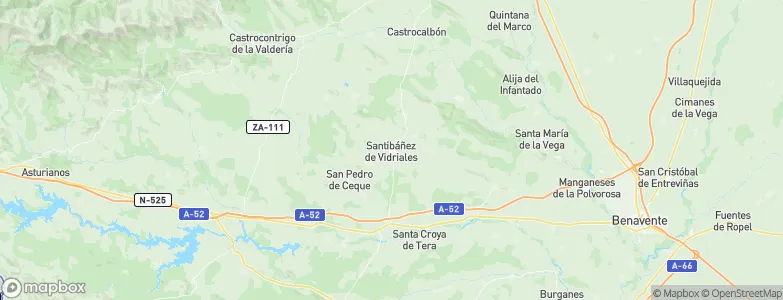 Santibáñez de Vidriales, Spain Map