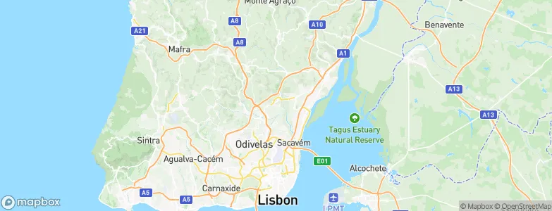 Santo Antão do Tojal, Portugal Map