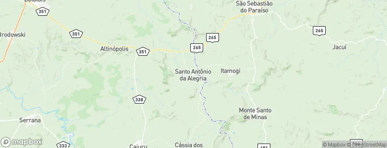 Santo Antônio da Alegria, Brazil Map