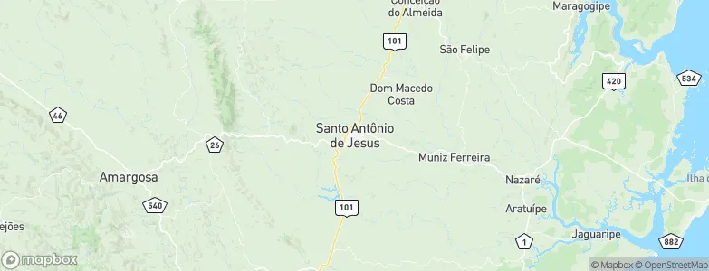 Santo Antônio de Jesus, Brazil Map