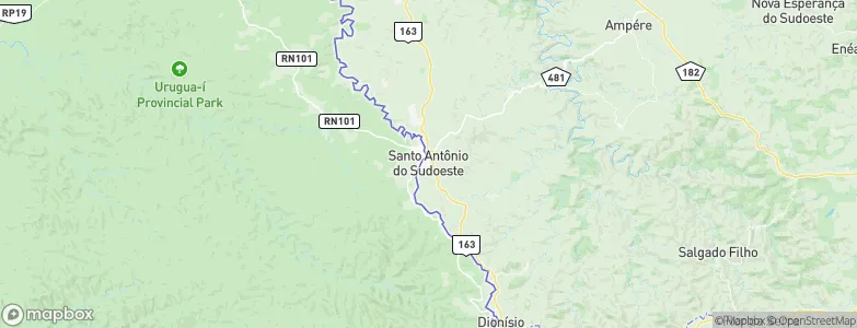 Santo Antônio do Sudoeste, Brazil Map