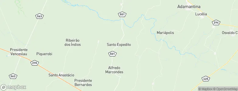 Santo Expedito, Brazil Map