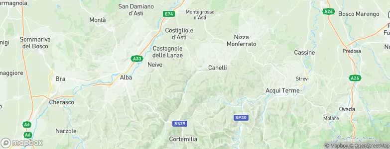 Santo Stefano Belbo, Italy Map