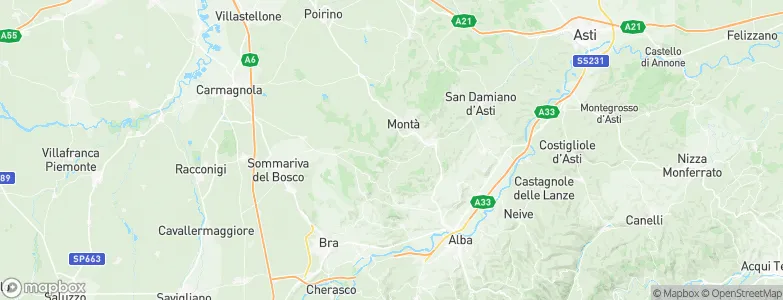Santo Stefano Roero, Italy Map