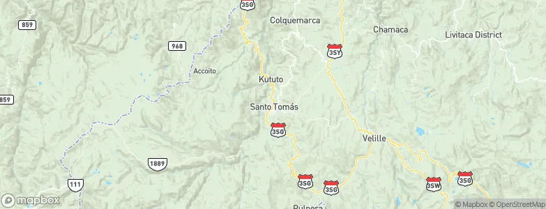 Santo Tomas, Peru Map