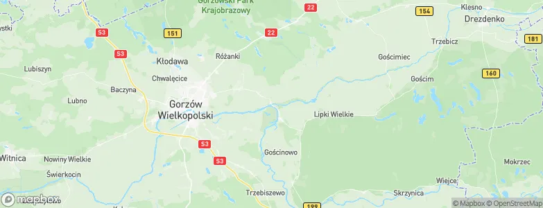 Santok, Poland Map
