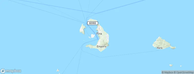 Santorini, Greece Map