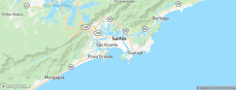 Santos, Brazil Map