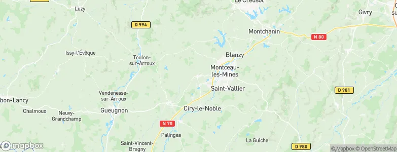 Sanvignes-les-Mines, France Map