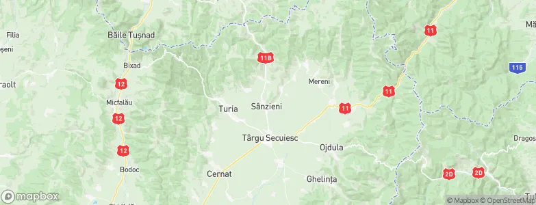 Sânzieni, Romania Map
