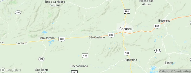 São Caitano, Brazil Map