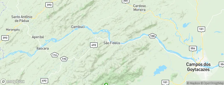 São Fidélis, Brazil Map