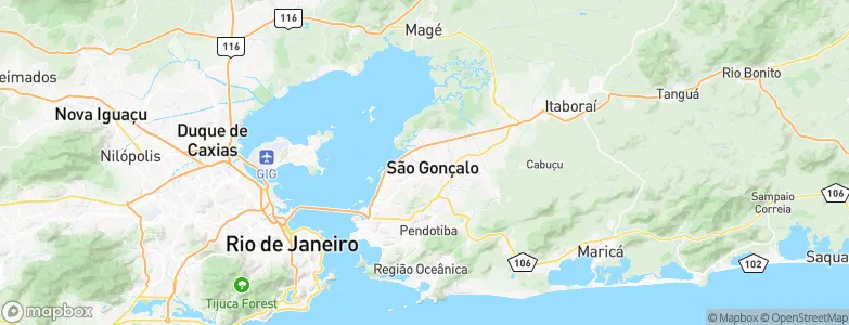 São Gonçalo, Brazil Map