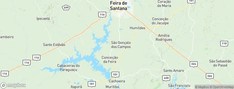 São Gonçalo dos Campos, Brazil Map