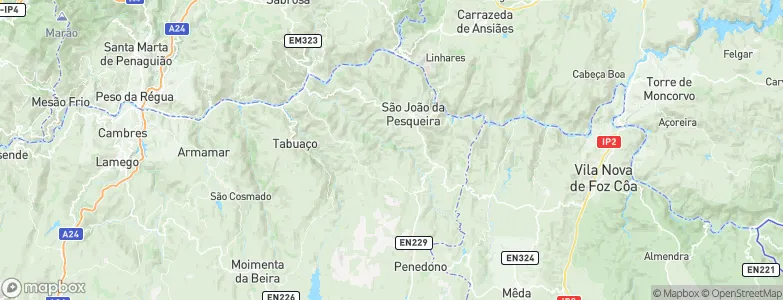 São João da Pesqueira Municipality, Portugal Map